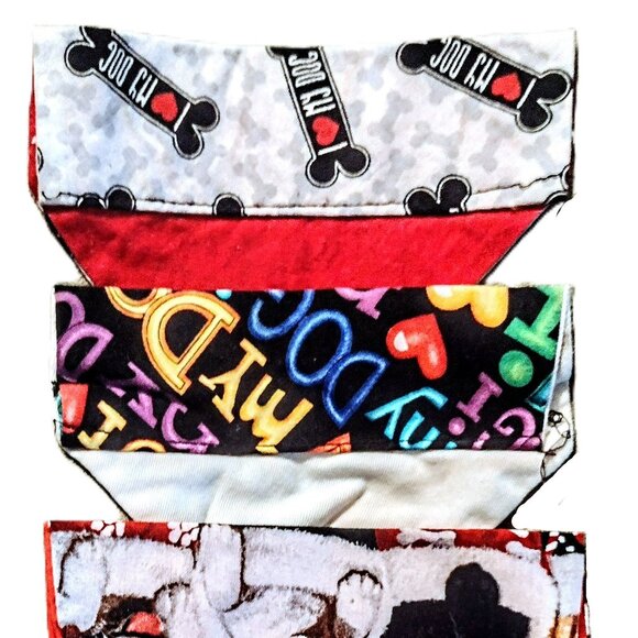 Dog & Puppy BANDANA ~ Set of 3 ~ Small, Over-the-Collar ~ Pet Fashion Accessory - Picture 12 of 15